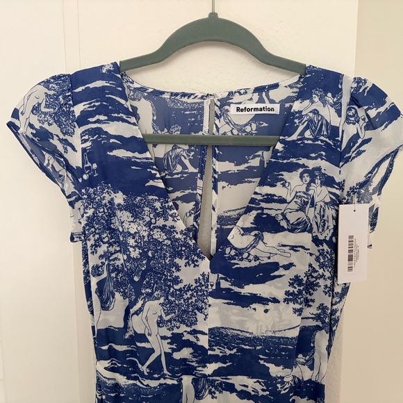 NWT- Reformation Wellfleet Midi Dress with Cut Out Back- Size 4 (Slim fit) - Picture 2 of 8